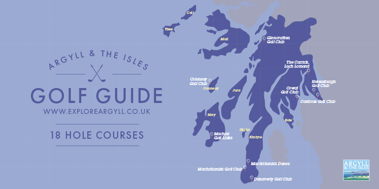 Argyll Golf Courses Map 