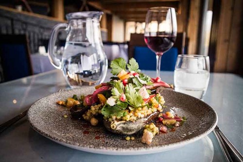 Vegan meal at Lodge on Loch Lomond